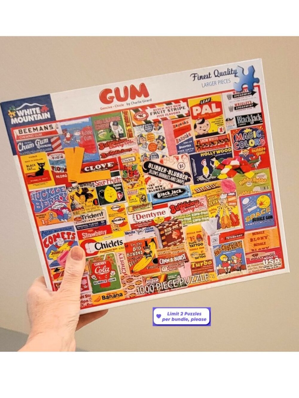 White Mountain GUM Jigsaw Puzzle 1000 pieces